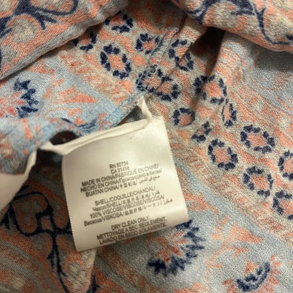 BCBGMaxAzria Light Blue and Peach Boho Dress - Picture 3 of 4